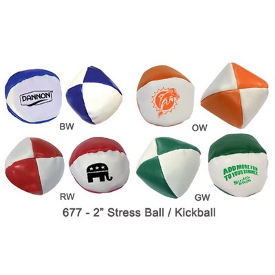 2-Color Semi-Soft Stress Ball - Stress Reliever